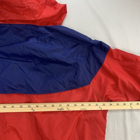 Nike Sportswear Hooded Windrunner Track Jacket Streetwear Red Blue Mens Medium - Picture 10 of 10